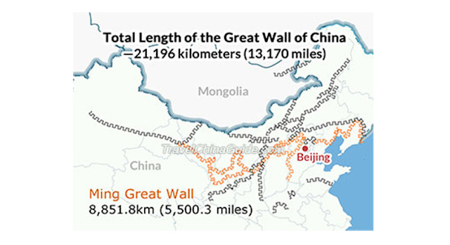 What is the length of the Great Wall of China?