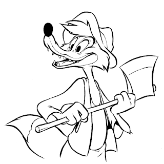 Drawing ink Brer Fox Song of the South Disney