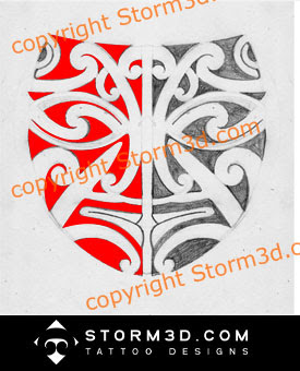 vector file mask maori tattoo logo tracing Illustrator design