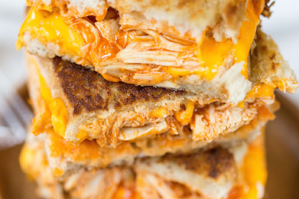 Buffalo Chicken Grilled Cheese Sandwiches