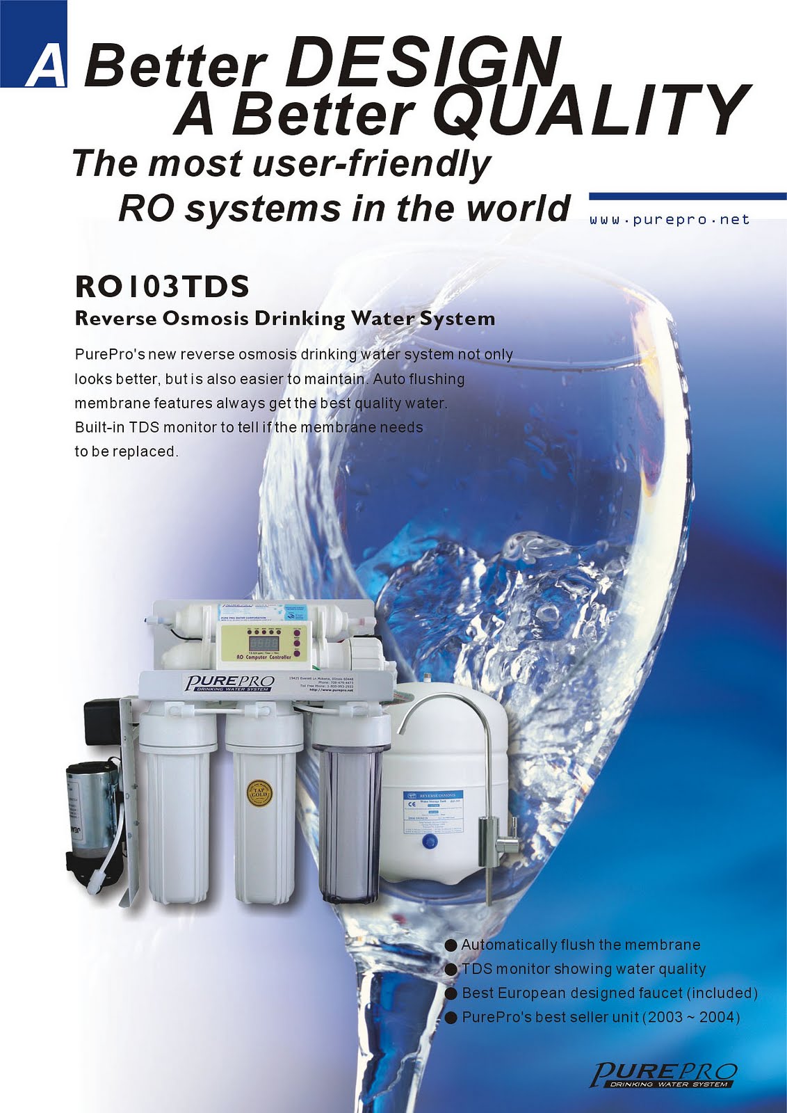 PurePro® RO103TDS Reverse Osmosis Pure Water Filtration System