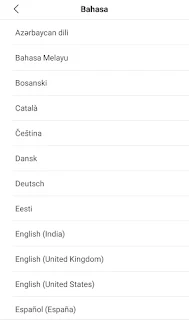 Pilihan bahasa di hp xiaomi