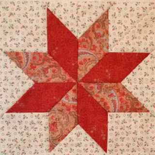 Lemoyne star quilt block: QuiltBee