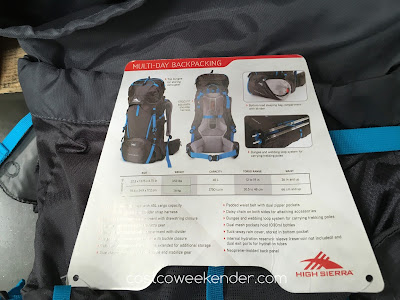 Costco 1017132 - High Sierra Tangent 45 Top-Loading Internal Frame Pack - to carry all your gear while being mobile