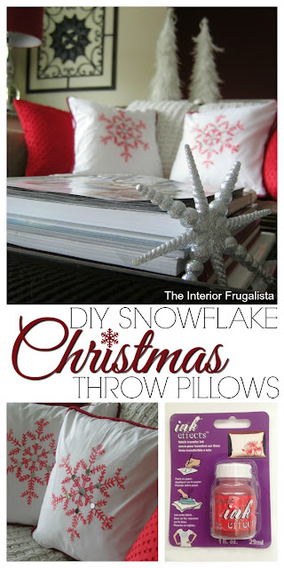 DIY Snowflake Christmas Throw Pillows