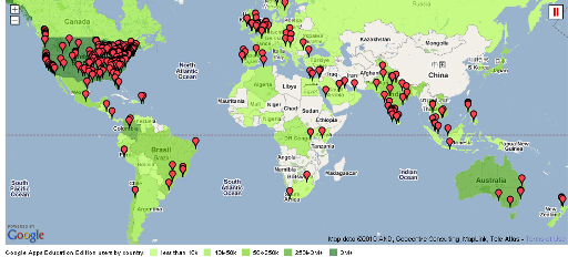 A Small Sample of Schools using Google Apps Education Cloud