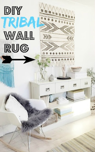 Tribal wall rug DIY