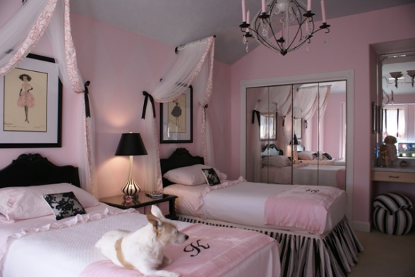 Pink & Black Girls Rooms - Design Dazzle