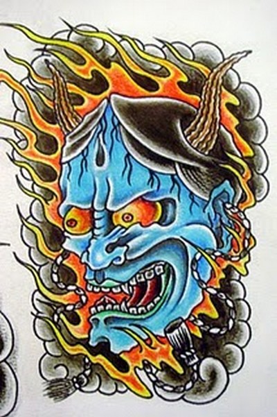 Japanese mask image To be honest I'm not the bigest fan of Japanese tattoos