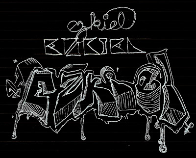 Graffiti Chalk Alphabet EZKIE