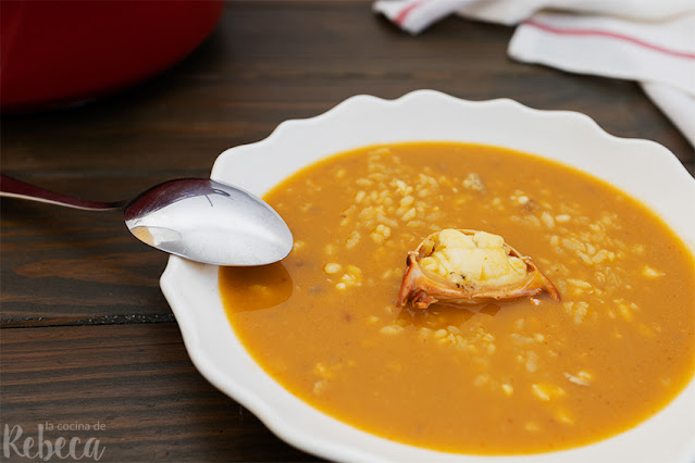 Arroz caldoso con langosta