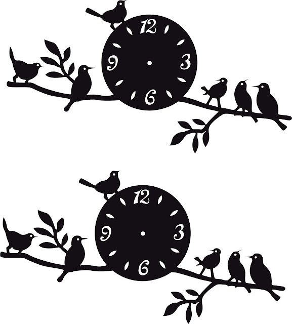 Wall Clock Birds Design