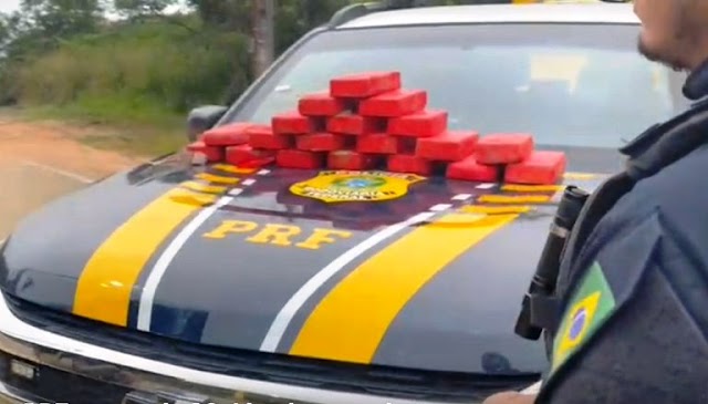 PRF apreende 20 quilos de pasta base de cocaína sendo transportada do Piauí para o Ceará