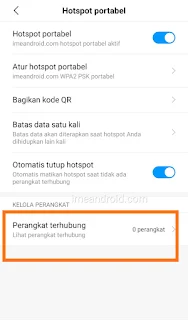 Mengatur jumlah pengguna hotspot