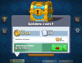 Gold Chest berisi Gems.