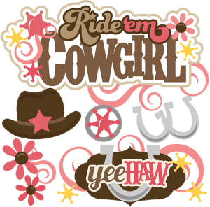 Ride Em Cowgirl cut file set by Miss Kate Cuttables