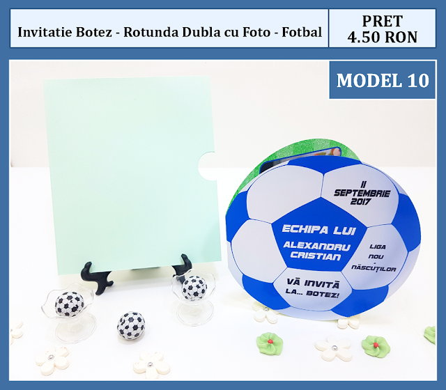 invitatii botez tema fotbal