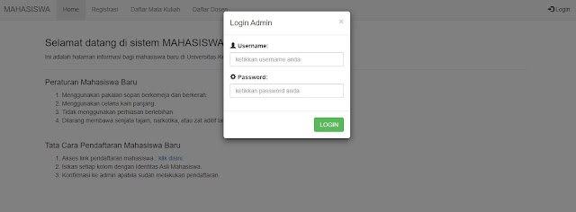 Membuat Modal Login dengan Bootstrap, PHP dan HTML 