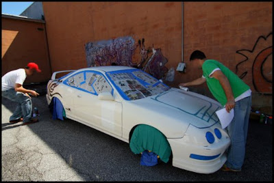 Making Car Graffiti - Step By Step Photos 