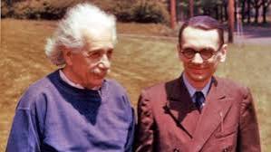 O matemático e lógico Gödel ao lado de Einstein