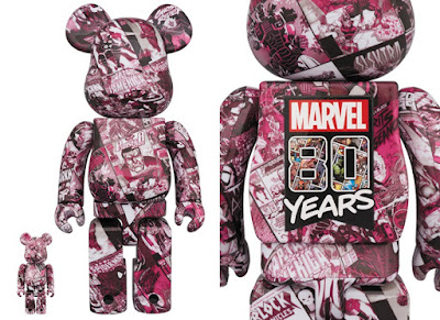 Marvel Comics 80th Anniversary 400% & 100% Be@rbrick Vinyl Figure Box Set by Medicom Toy