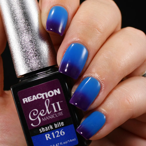 Gel II Reaction Shark Bite Swatch Transition, Gel Polish