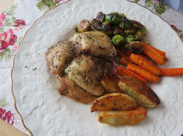 Sheet Pan Chicken Thighs with Veggies