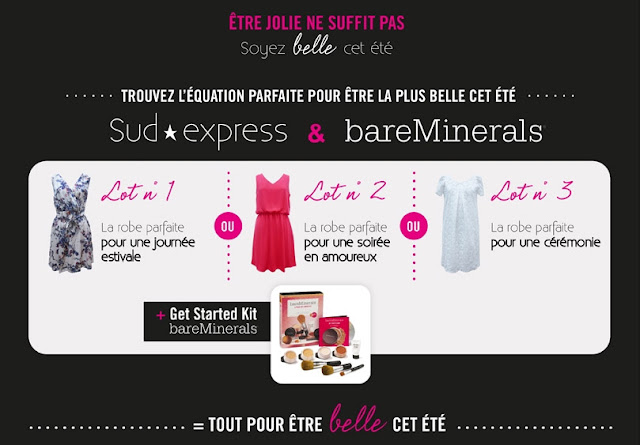 3 robes Sud Express avec 1 "Get Started Kit" bareMinerals 