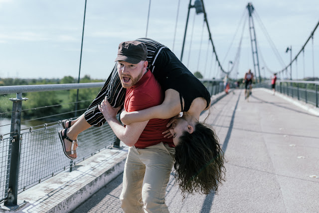 auf der herrenkrug brücke in magdeburg