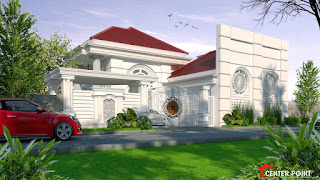 Jasa Arsitek Desain Gambar Rumah di Pekalongan - Fasade Klasik Classic Mediterania Mediteran Modern Home House Mewah Luxury Profil Pilar Eropa