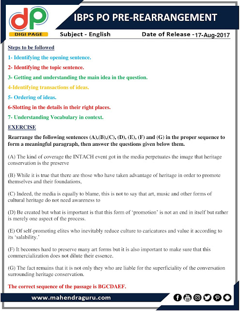 DP | IBPS PO - Pre-Rearrangement | 17- Aug - 17