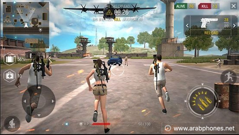 لعبة garena free fire مهكرة للاندرويد مجانا