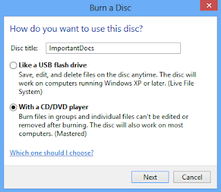 Cara Burn File di Windows 8