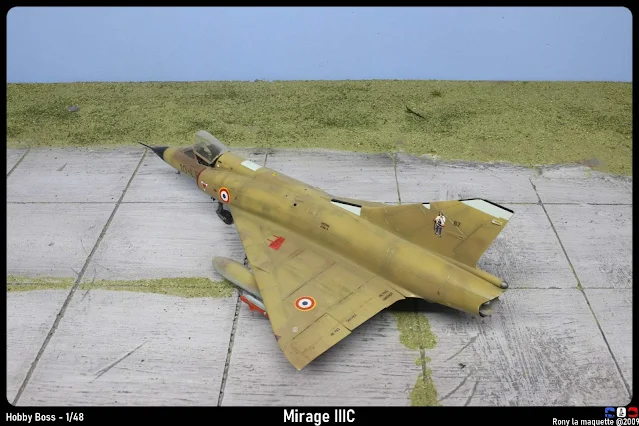 Maquette du Mirage IIIC d'HobbyBoss au 1/48.