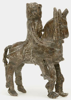 knight on a horse, a tin alloy