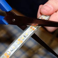  How LED lights install strips - cutting the LED ribbon 