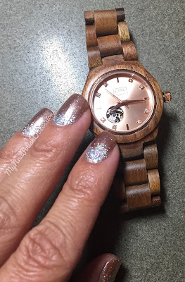 JORD Wooden Watch: Cora Koa & Rose Gold