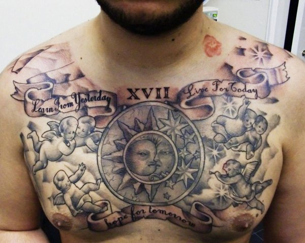 Heaven-and-hell-chest-piece-tattoo by NeckBoneInkTattoo on DeviantArt