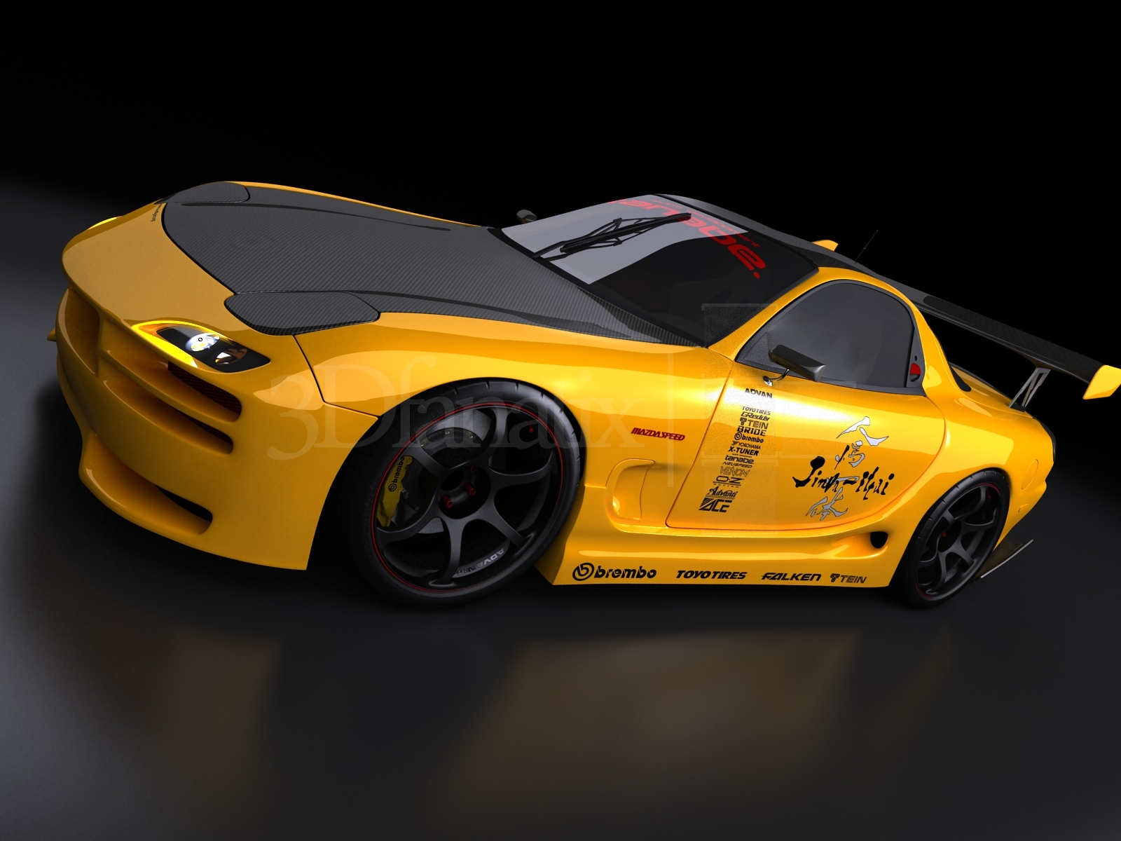 LordBYTE | 3D: WIP Mazda RX-7 Veilside Project X ( car modelling