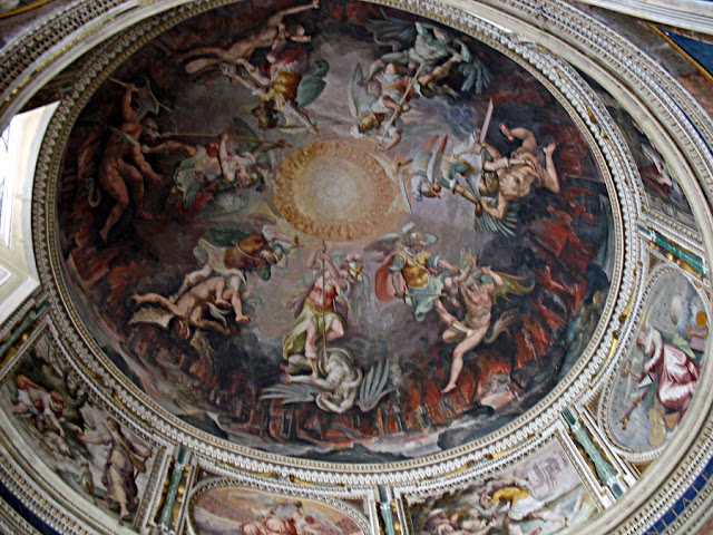 circular painting on the ceiling of the sistine chapel