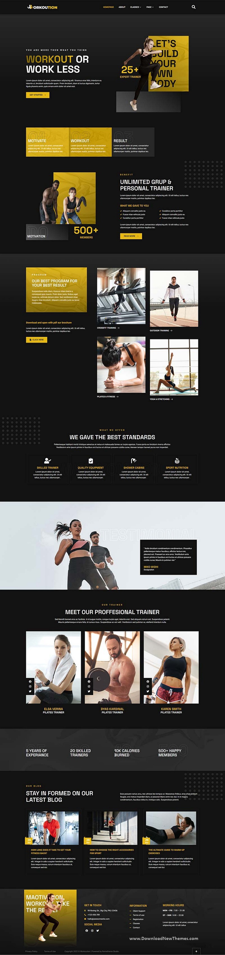 Download Sports and Fitness Elementor Template Kit