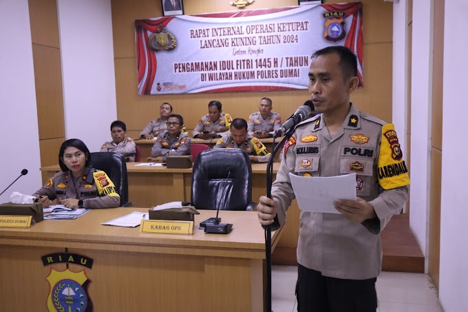 Polres Dumai Gelar Rapat Penyusunan Strategi Operasi Ketupat Lancang Kuning 2024