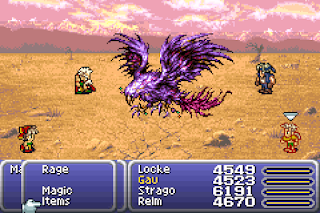 Strago uses the Transfusion Lore in Final Fantasy VI.