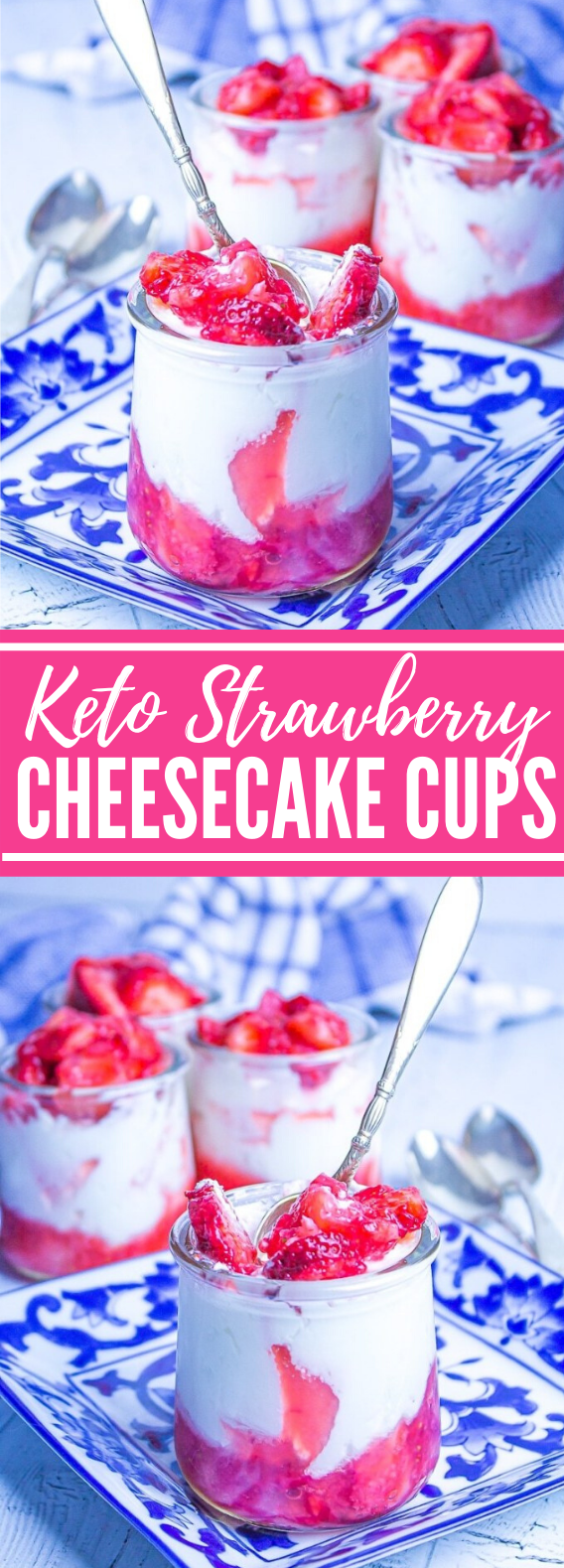 Keto Strawberry Cheesecake Cups #healthy #diet