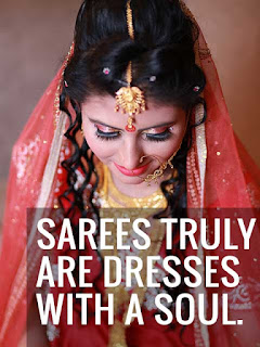 caption for saree girl