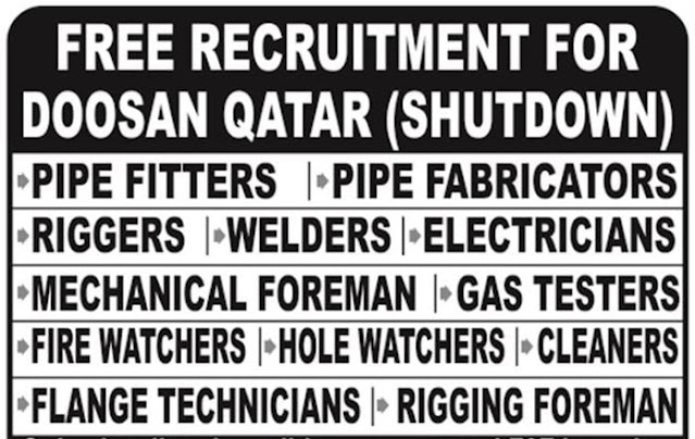 Doosan Qatar shutdown Project Hiring