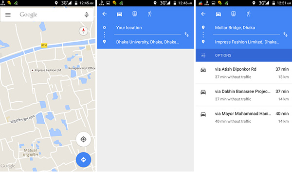 Google Maps Screenshots