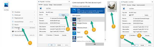 cambiare app predefinita per HEIC e HEIF