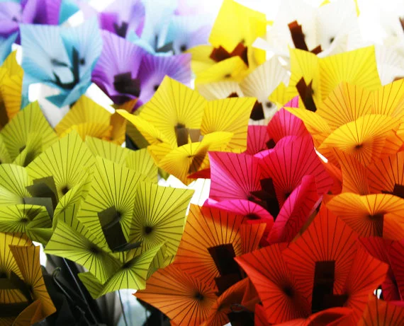 Origami Vellum Flower Bouquet