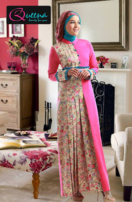 Gamis Batik Kombinasi
